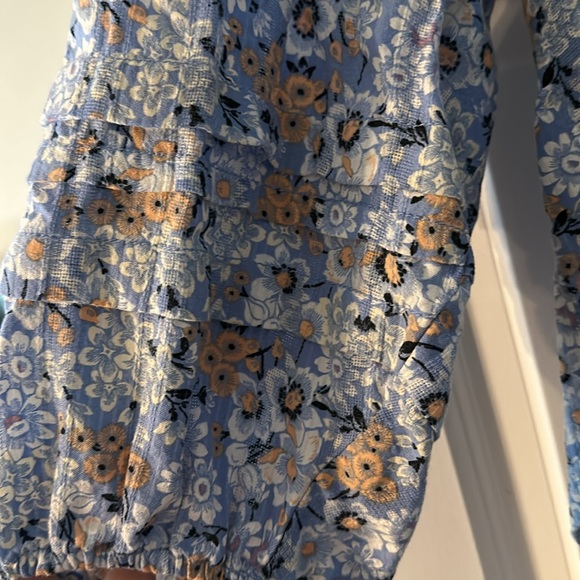 Free People Floral Blouse- S - Picture 2 of 2